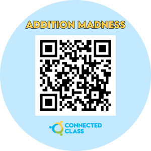 Addition Madness QR code with Connected Class logo