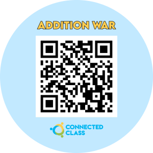 Addition War QR code with Connected Class logo