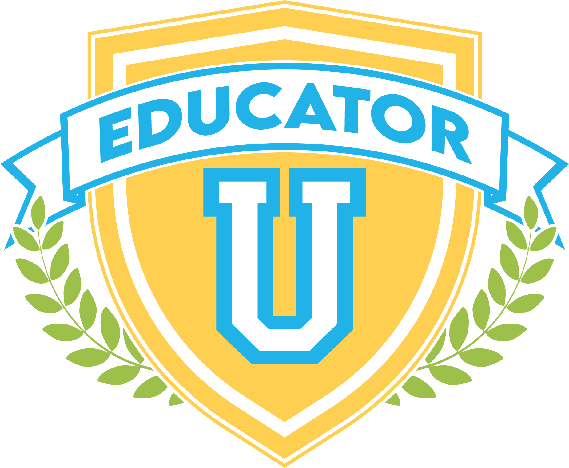 Educator U shield logo with laurel leaves