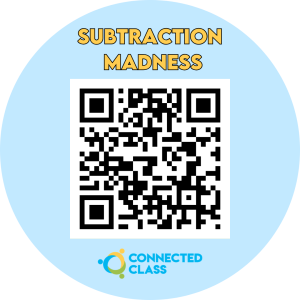 Subtraction Madness QR code poster