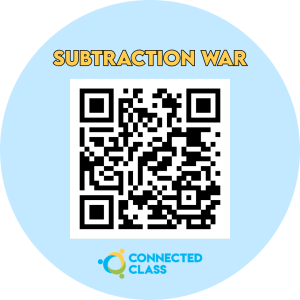 Subtraction War QR code for Connected Class