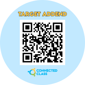 Target Addend QR code with Connected Class logo