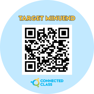 QR code labeled Target Minuend with Connected Class logo