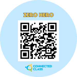 Zero Hero QR code with Connected Class logo